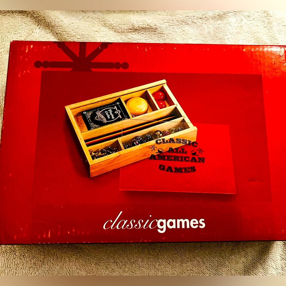 Classic All American Games Includes Yoyo, Balls, Jacks,  Marbles